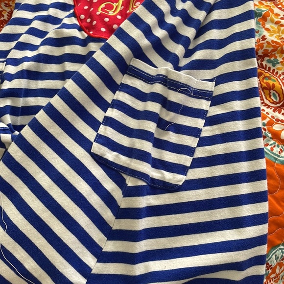 Blue and White Apple Dress “A” monogram. - Picture 4 of 6